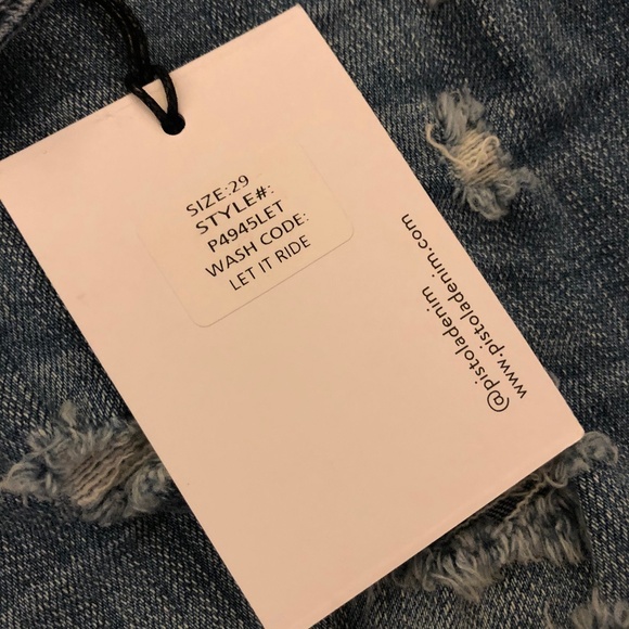 Pistola Womens Fringe Destroyed Denim Shorts - Picture 3 of 3